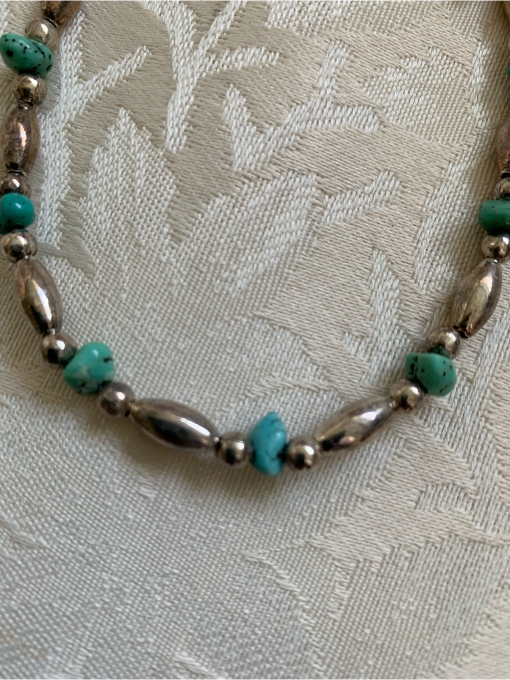 Silver-Inspired Turquoise Bead Bracelet